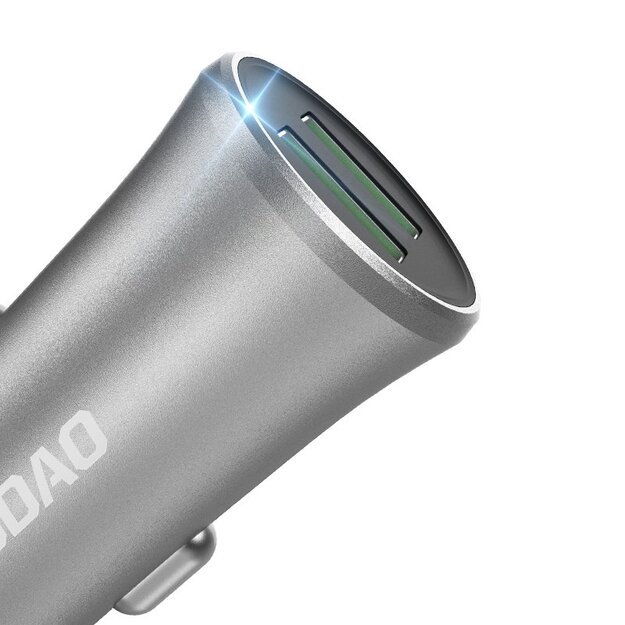 Dudao 3.4A smart car charger 2x USB silver (R6S silver) 1