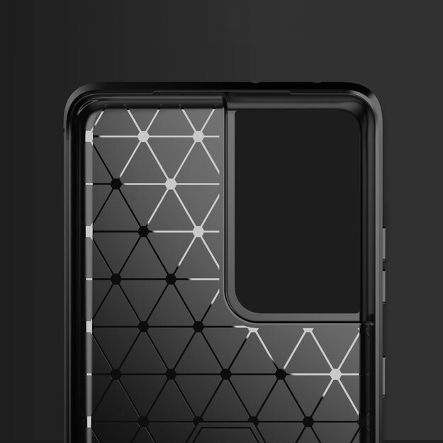 Carbon Case Flexible Cover TPU Case for Samsung Galaxy S21 Ultra 5G blue 2