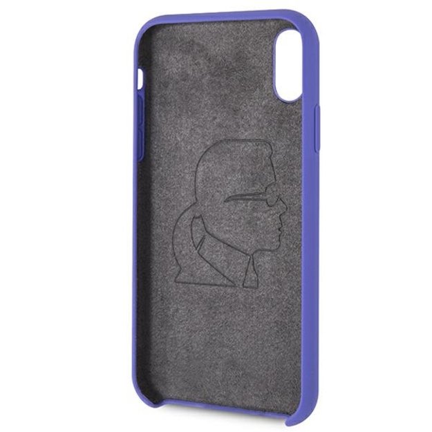 Karl Lagerfeld Silicone iPhone Xr Case - Purple 3