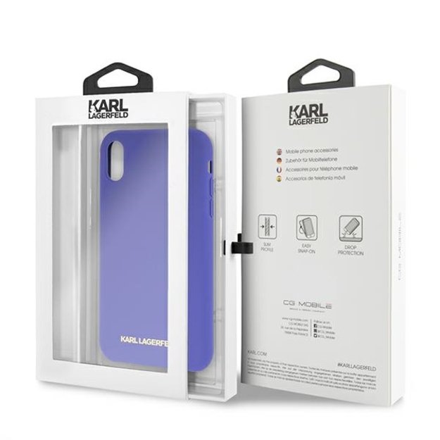 Karl Lagerfeld Silicone iPhone Xr Case - Purple 6