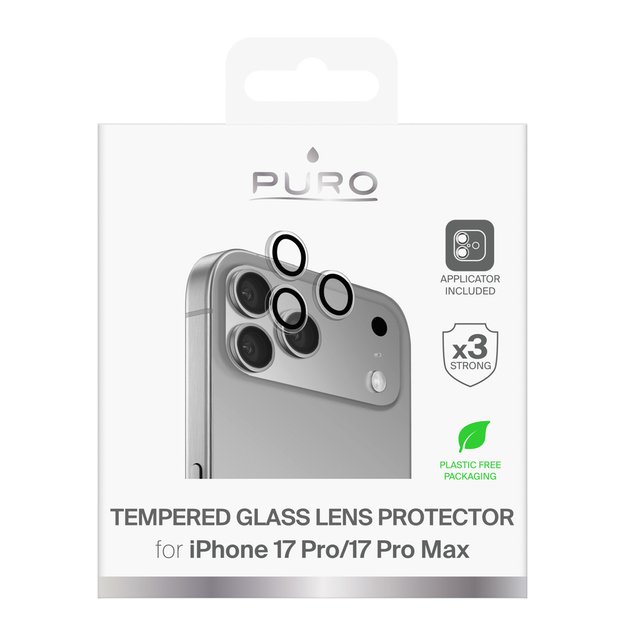 Puro Individual tempered glass lenses for iPhone 17 Pro / iPhone 17 Pro Max 1