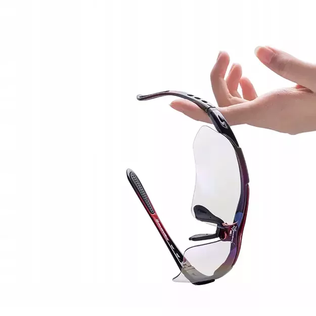 Rockbros 10001 polarizing cycling glasses - black and red 3