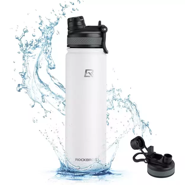 Rockbros 35210029006 thermal bicycle bottle for drinks 650 ml - white 1