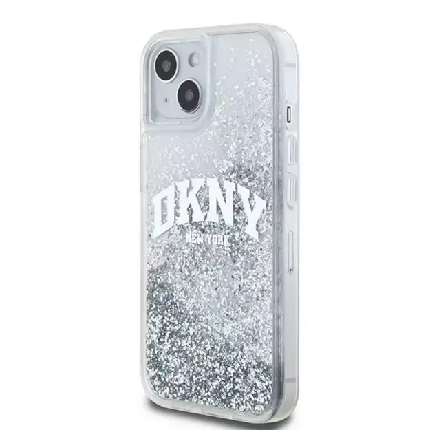 DKNY Liquid Glitter Big Logo case for iPhone 15 / 14 / 13 - white 1