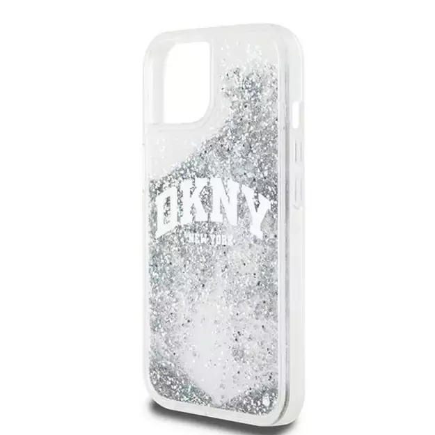 DKNY Liquid Glitter Big Logo case for iPhone 15 / 14 / 13 - white 5