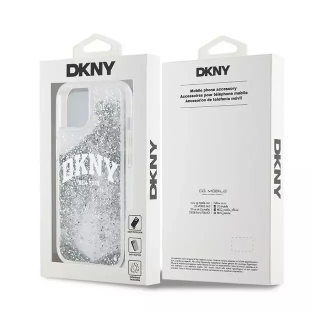 DKNY Liquid Glitter Big Logo case for iPhone 15 / 14 / 13 - white 7