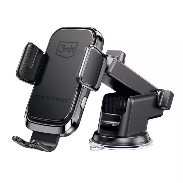 3mk Drive &amp  Charge car phone holder for grille/window/cockpit with inductive charger - black 12