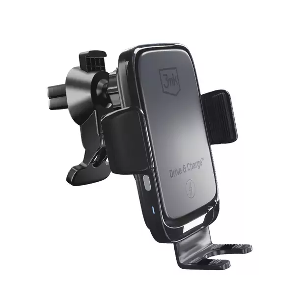 3mk Drive &amp  Charge car phone holder for grille/window/cockpit with inductive charger - black 3