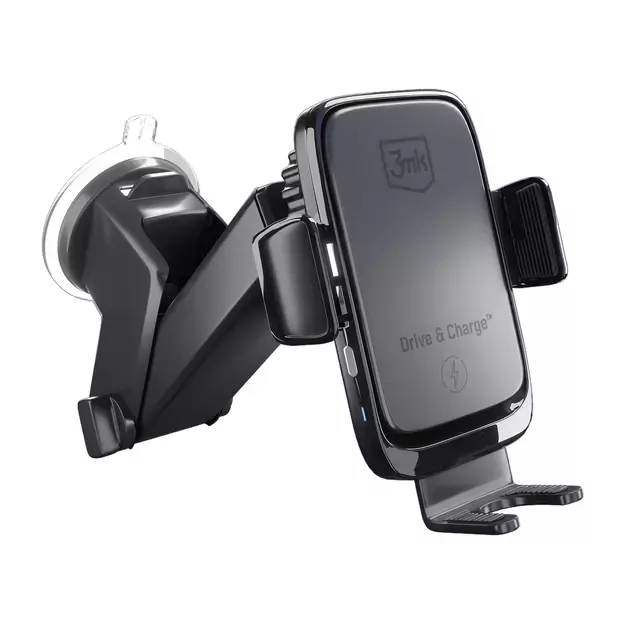 3mk Drive &amp  Charge car phone holder for grille/window/cockpit with inductive charger - black 2