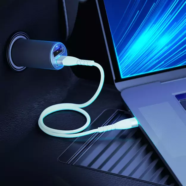 3mk Hyper Car Charger USB-C USB-A 100W - silver 2