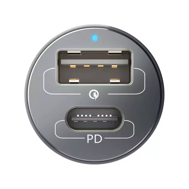3mk Hyper Car Charger USB-C USB-A 100W - silver 6