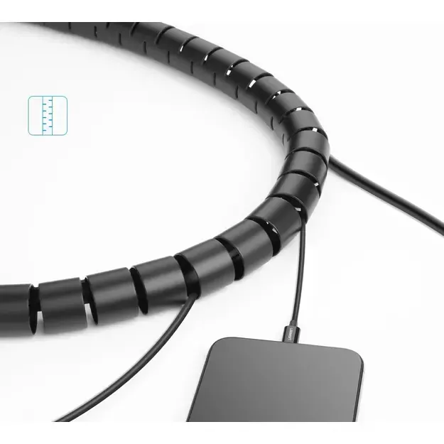 Ugreen LP121 cover 30818 cable organizer 1.5m - black 4