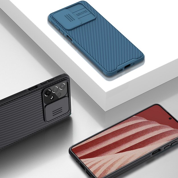 Nillkin CamShield Pro Case Armored Case Cover Camera Protector for Samsung Galaxy A73 Blue 22