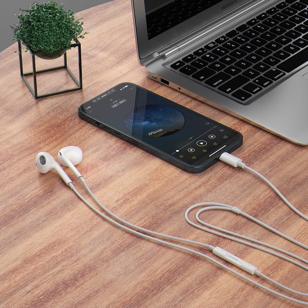 Dudao X14PROL-W1 in-ear headphones with Lightning connector white (X14PROL-W1) 12