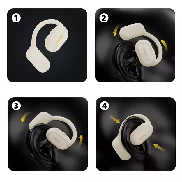 OWS Dudao U4A Bluetooth 5.3 IPX5 business headset - white 8