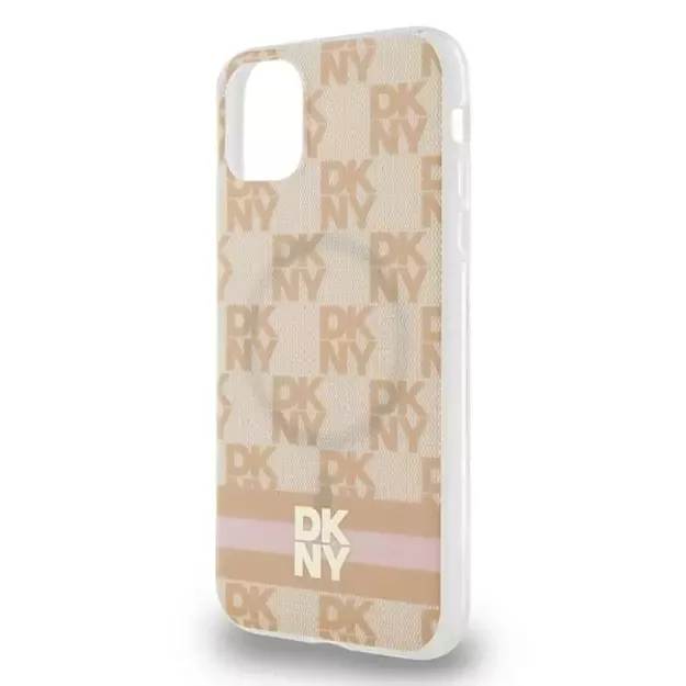DKNY IML Checkered Mono Pattern &amp  Printed Stripes MagSafe case for iPhone 11 / Xr - pink 5