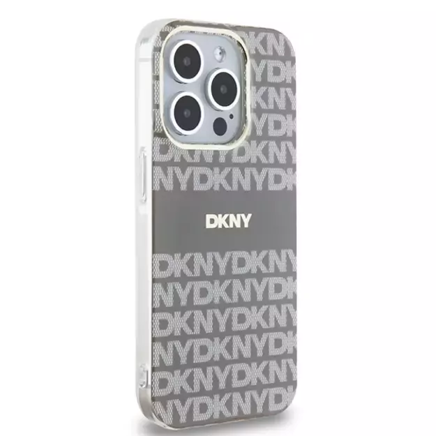 DKNY IML Mono &amp  Stripe MagSafe case for iPhone 15 Pro Max - beige 10