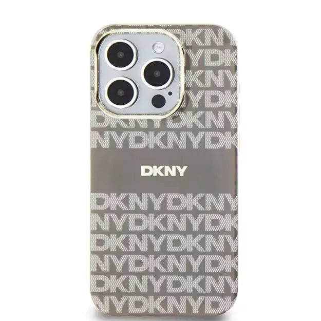 DKNY IML Mono &amp  Stripe MagSafe case for iPhone 15 Pro Max - beige 9
