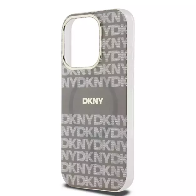 DKNY IML Mono &amp  Stripe MagSafe case for iPhone 15 Pro Max - beige 12
