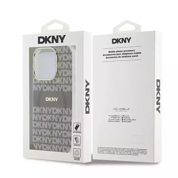 DKNY IML Mono &amp  Stripe MagSafe case for iPhone 15 Pro Max - beige 14