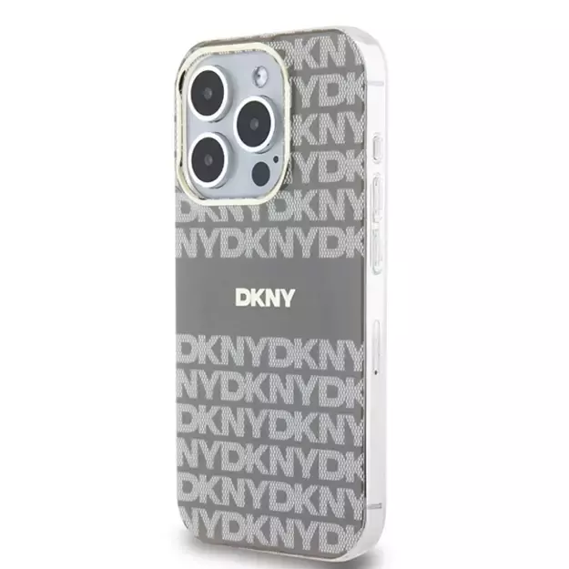 DKNY IML Mono &amp  Stripe MagSafe case for iPhone 15 Pro Max - beige 8