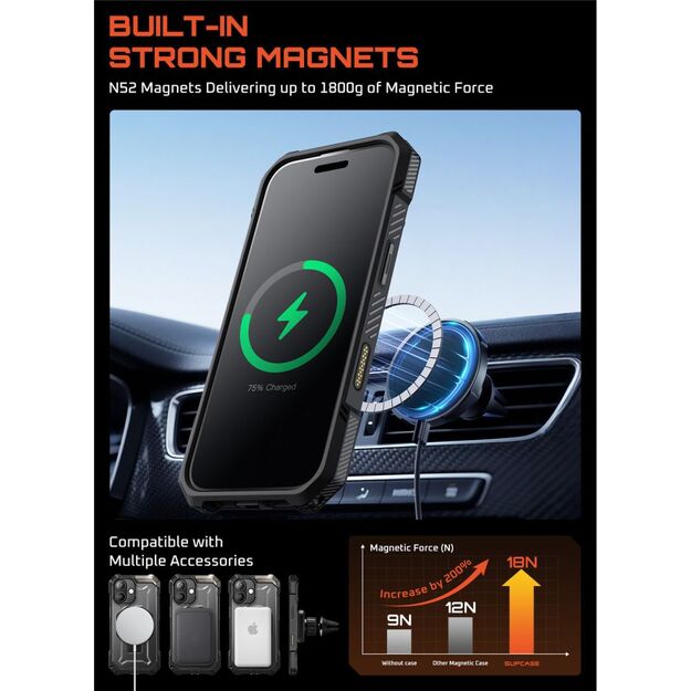Supcase UB Grip Mag MagSafe Case for iPhone 17 - Black 4