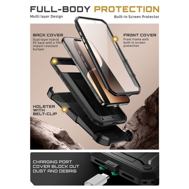 Supcase UB Pro Case for iPhone 17 Air - Black 2