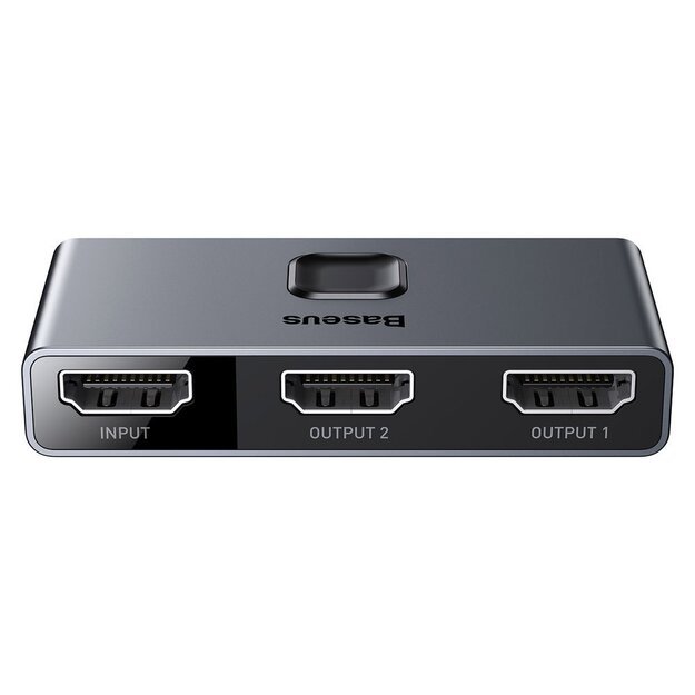 Baseus bidirectional switch splitter switcher HDMI - 2x HDMI 4K / 30 Hz gray (CAHUB-BC0G) 4