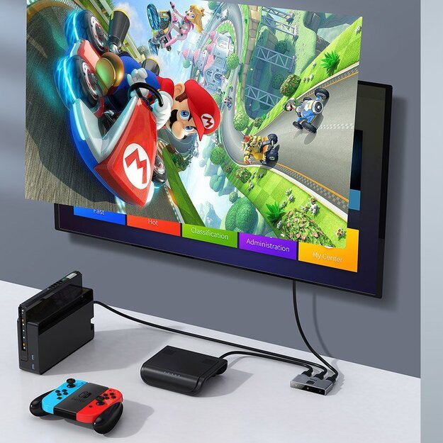 Baseus bidirectional switch splitter switcher HDMI - 2x HDMI 4K / 30 Hz gray (CAHUB-BC0G) 13