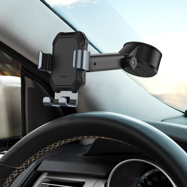 Baseus telescopic gravity car holder for the windshield black (SUYL-TK01) 7