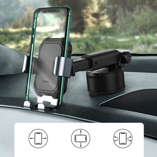 Baseus telescopic gravity car holder for the windshield black (SUYL-TK01) 12
