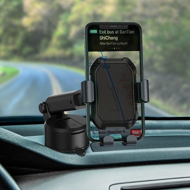 Baseus telescopic gravity car holder for the windshield black (SUYL-TK01) 10