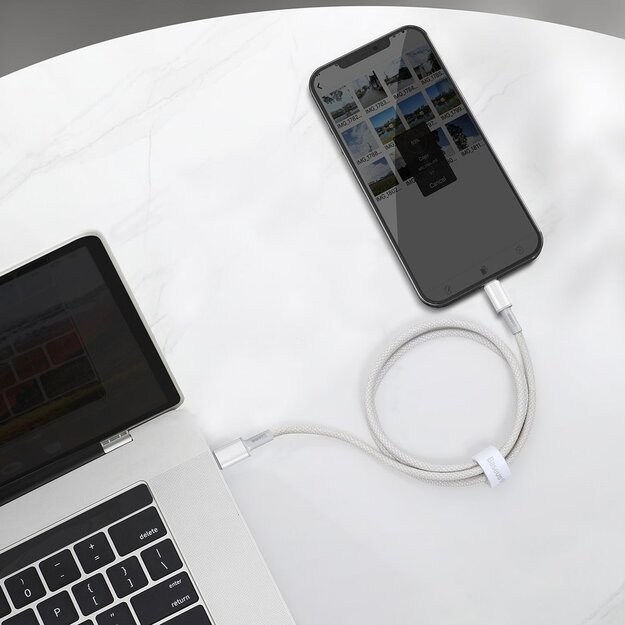 Baseus CATLGD-A02 Lightning - USB-C PD cable 20W 480Mb/s 2m - white 7