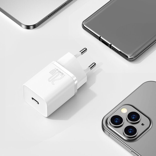 Baseus Super Si 1C fast charger USB Type C 20W Power Delivery + USB Type C - Lightning cable 1m white (TZCCSUP-B02) 8