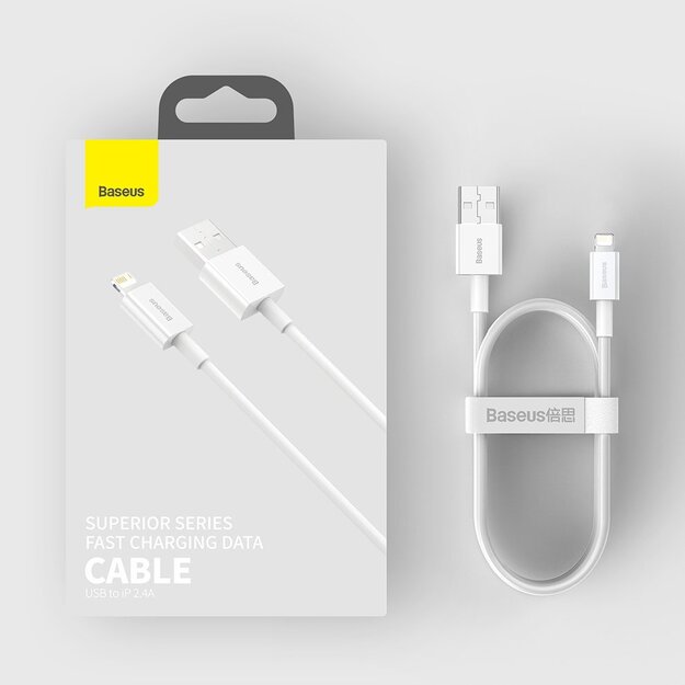 Baseus Superior USB - Lightning cable 2.4A 0.25 m White (CALYS-02) 17