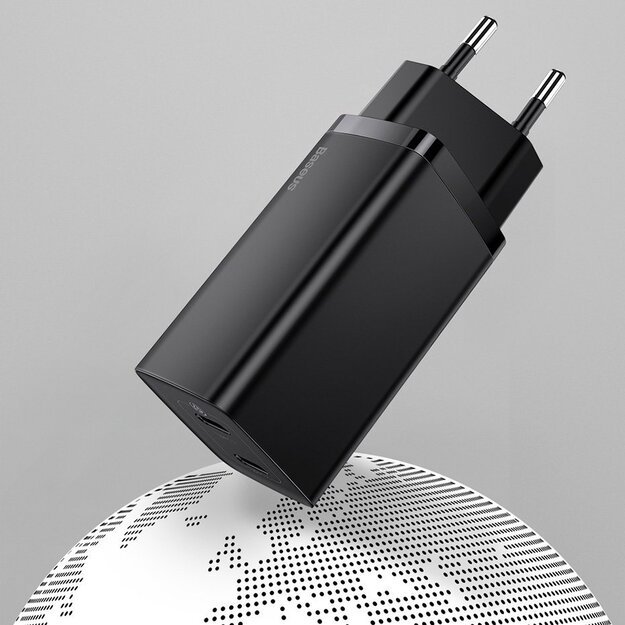 Baseus GaN2 Lite fast charger 65W USB / USB Type C Quick Charge 3.0 Power Delivery (gallium nitride) black (CCGAN2L-B01) 11