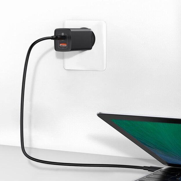 Baseus GaN2 Lite fast charger 65W USB / USB Type C Quick Charge 3.0 Power Delivery (gallium nitride) black (CCGAN2L-B01) 10