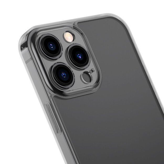 Baseus Frosted Glass Case Cover for iPhone 13 Pro Hard Cover with Gel Frame black (ARWS000401) 6