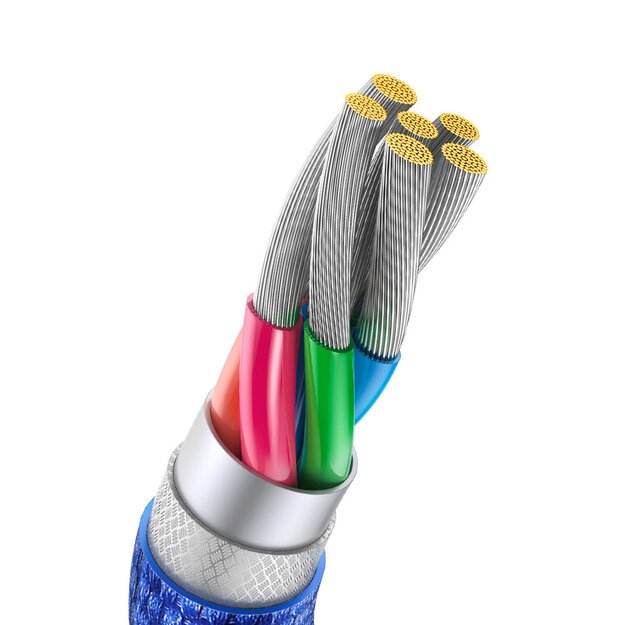 Baseus crystal shine series fast charging data cable USB Type A to USB Type C 100W 2m blue (CAJY000503) 6