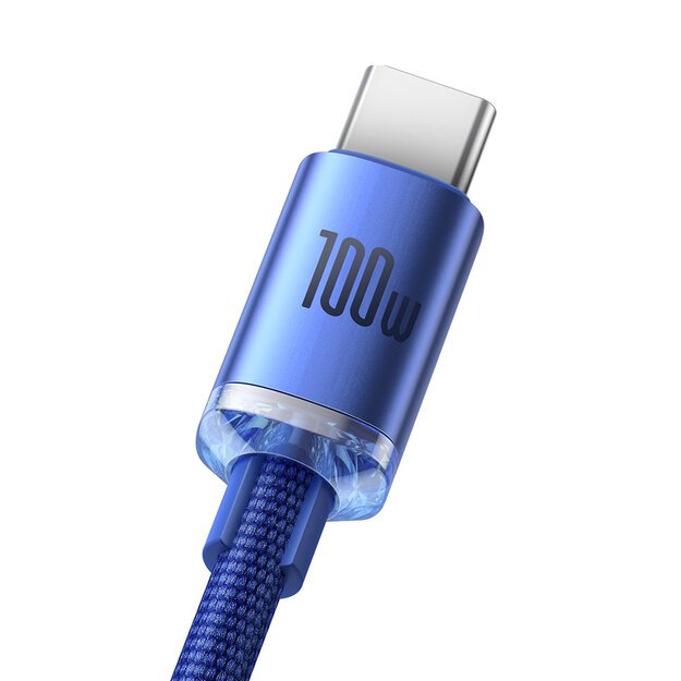 Baseus crystal shine series fast charging data cable USB Type A to USB Type C 100W 2m blue (CAJY000503) 2
