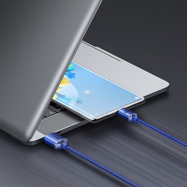 Baseus crystal shine series fast charging data cable USB Type A to USB Type C 100W 2m blue (CAJY000503) 9