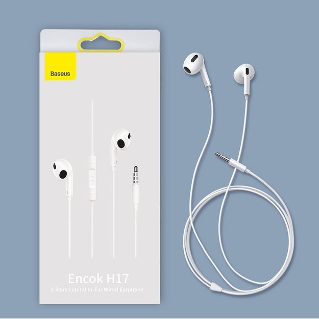 Baseus Encok H17 3.5mm minijack wired headphones white (NGCR020002) 2
