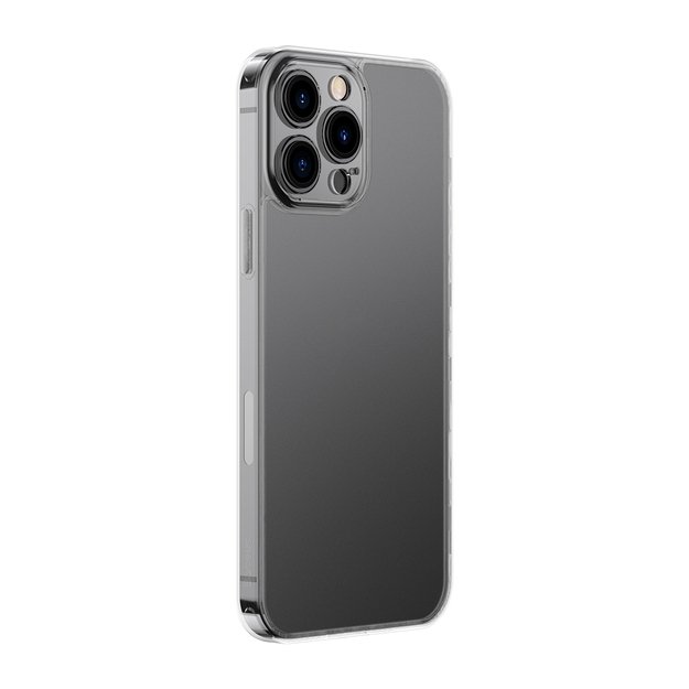 Baseus Frosted Glass Case Cover for iPhone 13 Pro Hard Cover with Gel Frame Transparent (ARWS000702) 7