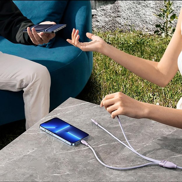 Baseus Flash Series II cable USB Type C / USB Type A - USB Type C / Lightning / micro USB 100 W 1.5 m blue (CASS030203) 11
