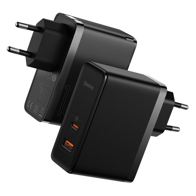 Baseus GaN5 Pro fast universal wall charger GaN USB Type C / USB 100W PD3.0, QC4.0+, AFC black (CCGP090201) 2