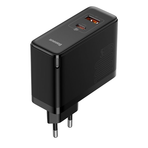 Baseus GaN5 Pro fast universal wall charger GaN USB Type C / USB 100W PD3.0, QC4.0+, AFC black (CCGP090201) 3