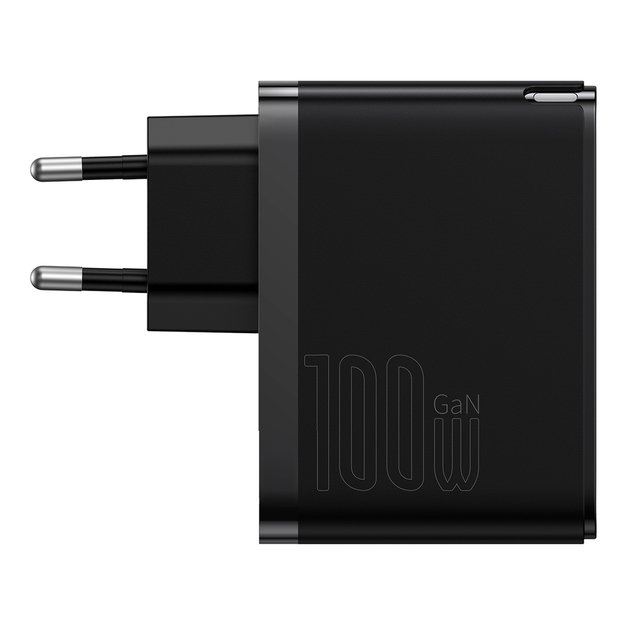 Baseus GaN5 Pro fast universal wall charger GaN USB Type C / USB 100W PD3.0, QC4.0+, AFC black (CCGP090201) 1