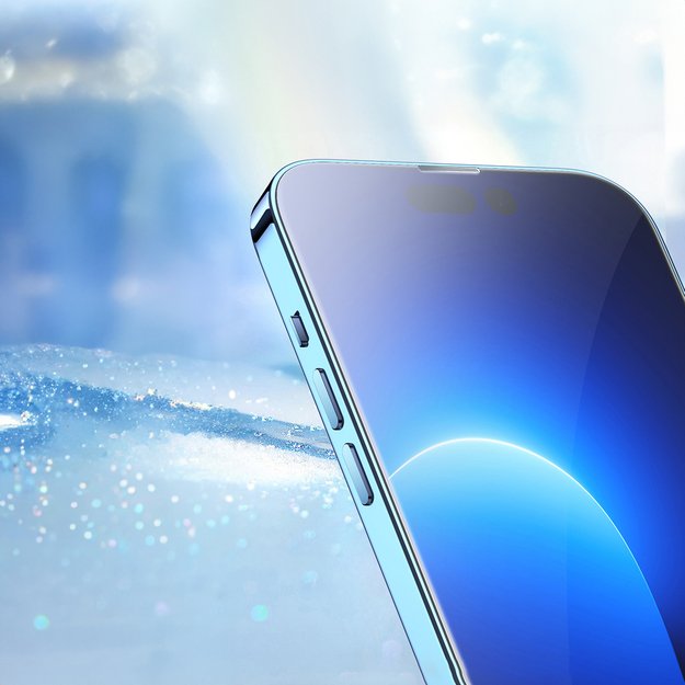Baseus Full Screen Tempered Glass for iPhone 14 Pro with Speaker Cover 0.4mm + Mounting Kit 22