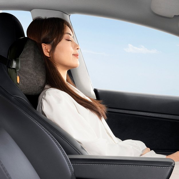 Baseus ComfortRide Series car headrest cushion with 2 materials - dark green 10