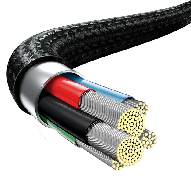 Baseus Rapid Series 3in1 USB-C - USB-C / Lightning / micro USB cable 20W PD 1.5m - black 5
